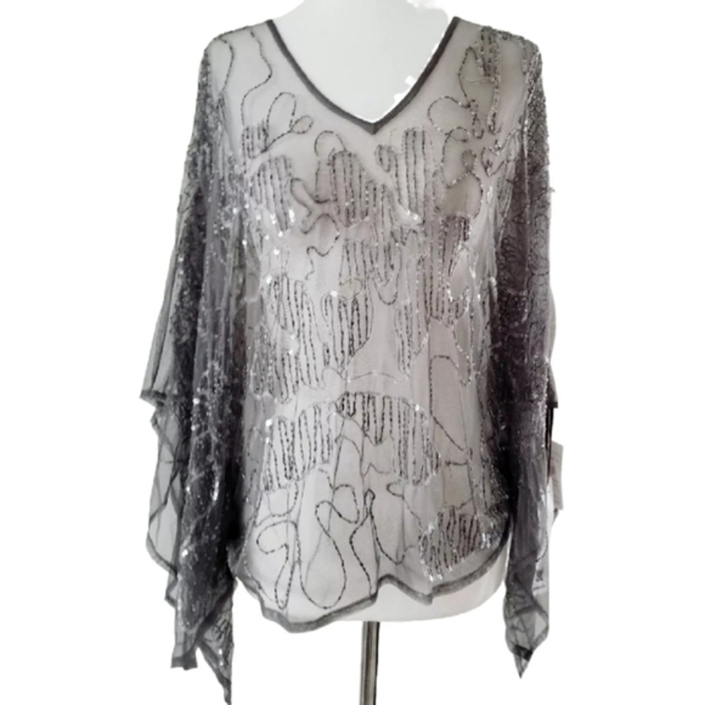 💥NWT💥 ANTHROPOLOGIE WILLOW & CLAY SEQUIN TOP SZ M - Picture 5 of 9